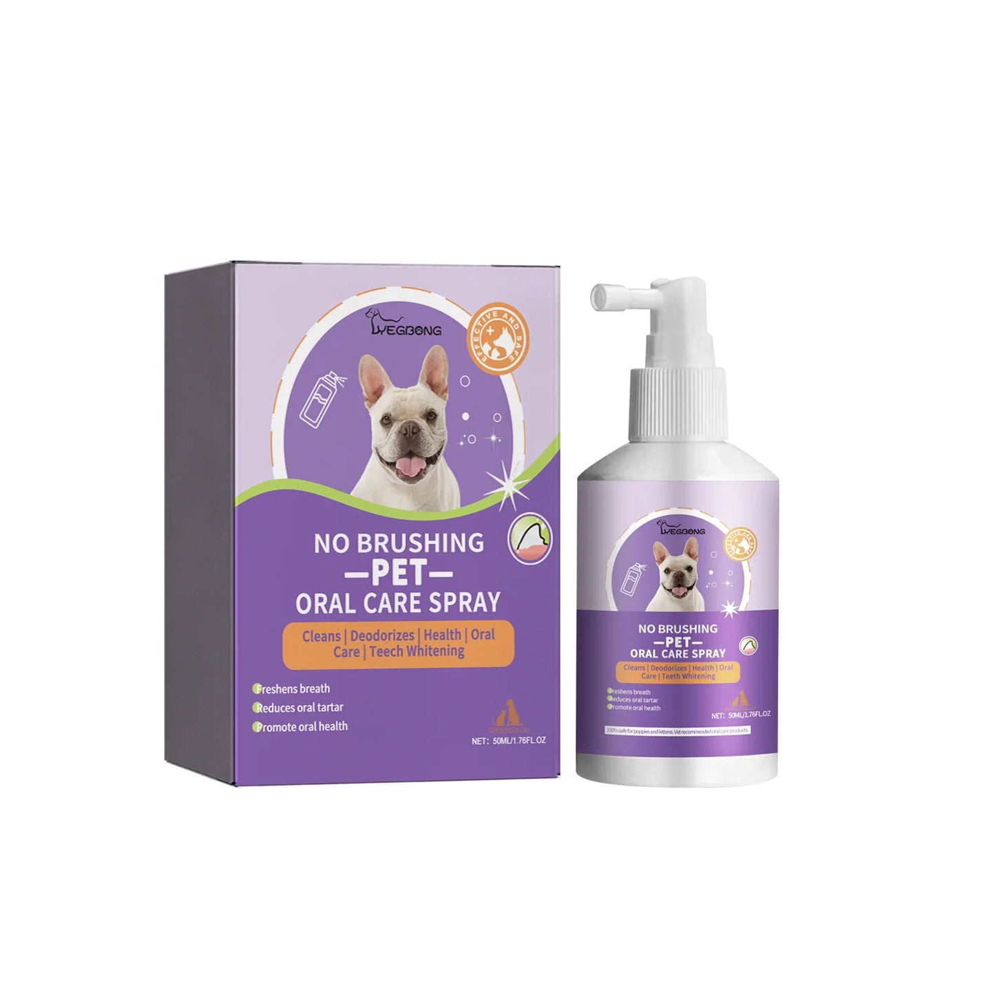 Pet Oral Cleaning Spray Dogs Cats Mouth Fresh Deodorant Remove Tartars Bad Breath Removal Health Care Pet Odor Cleaner