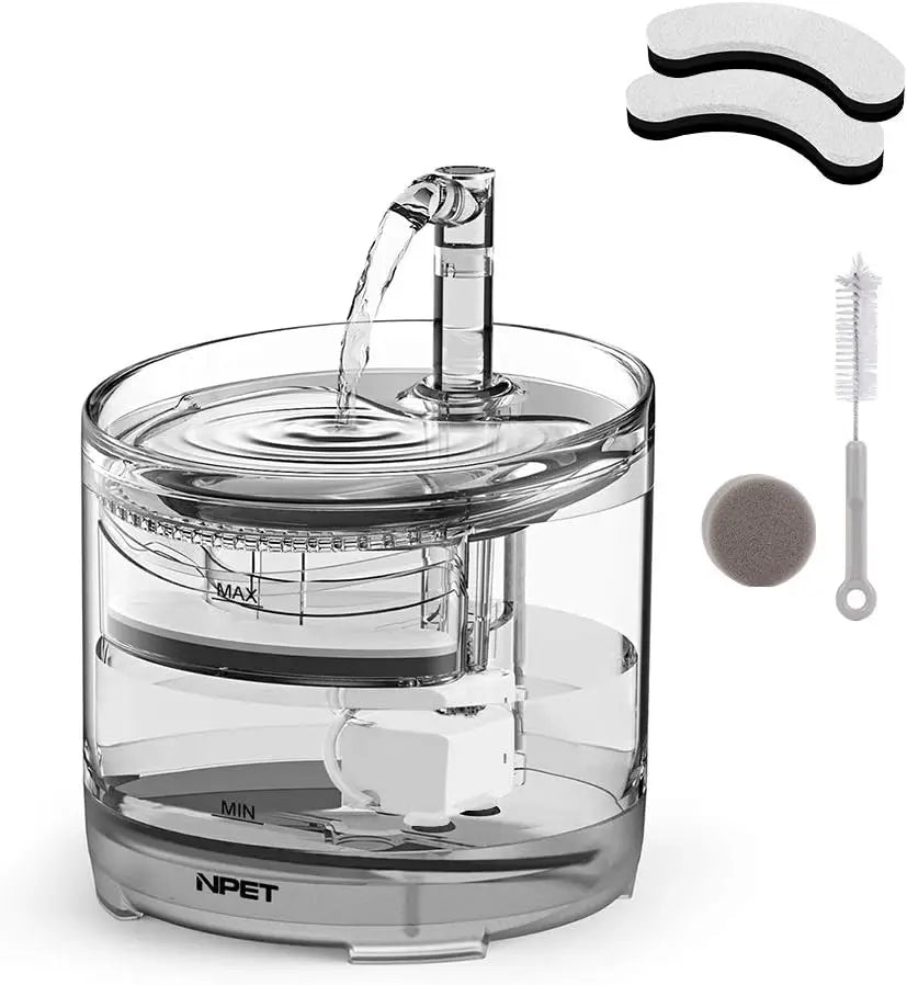Cat Water Fountain 1.5L Automatic Pet Drinking Fountain with Replacement Faucet Kit
