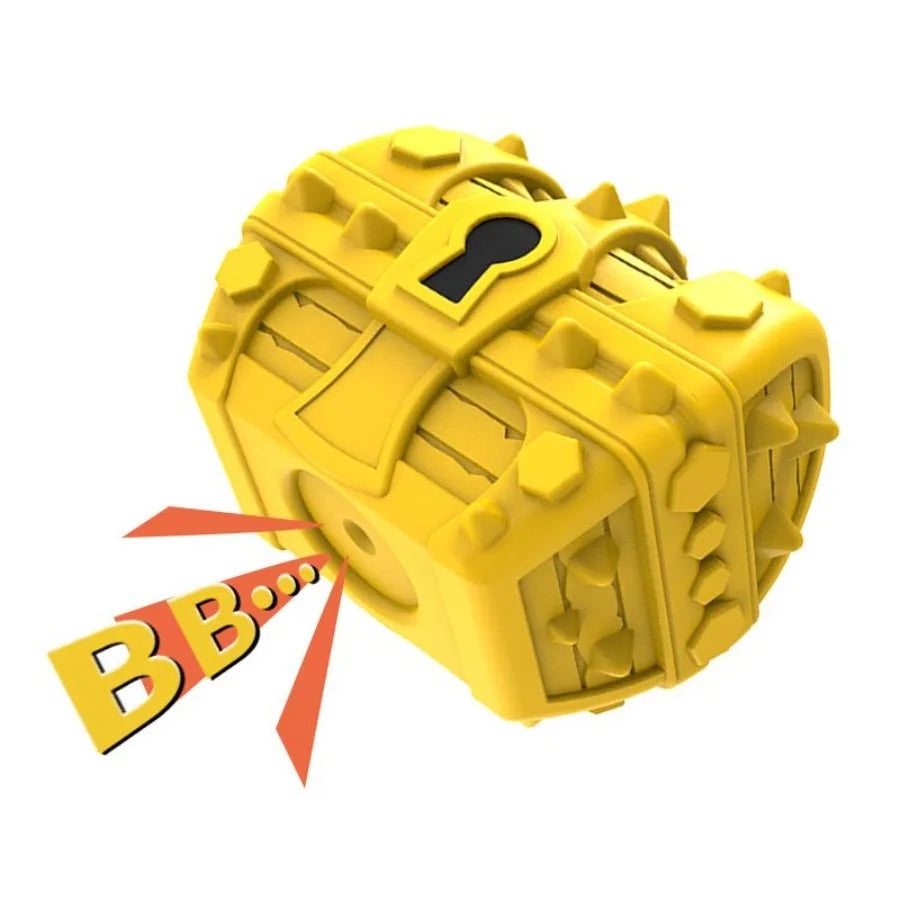 Pet Dog Toothbrush Chew Toys Upgraded Treasure Chest Sounding Toy Dental Care Tooth Cleaning Safe Dog Squeak Toy Food Grade Nat