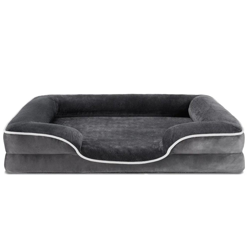 Supportive Dog Bed Memory Foam Waterproof Non-Slip Removable Washable Cover Medium Dogs Comfortable Pet Sofa