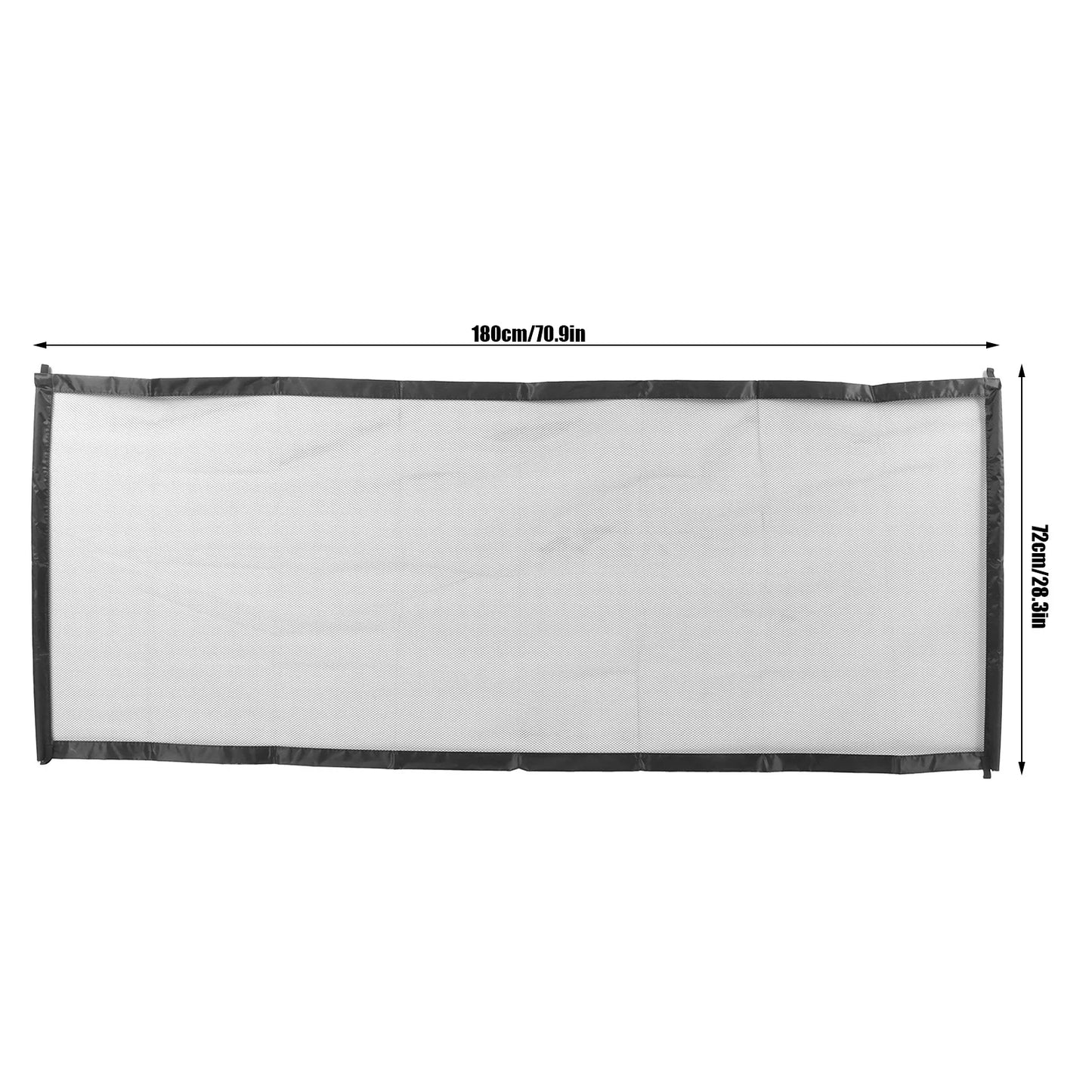 Pet Safety Barrier Dog Isolation Fence Portable and Foldable Mesh Pet Barrier Safety Fence180 x 72cm / 70.9 x 28.3in (Without Zi