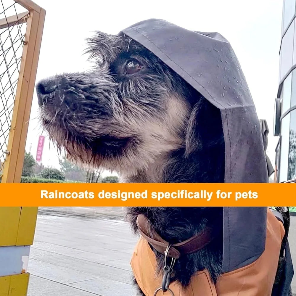 Ultra Light Waterproof Dog Raincoat Reflective Strip Adjustable Breathable Jacket with Hood Stylish Design Outdoor Use