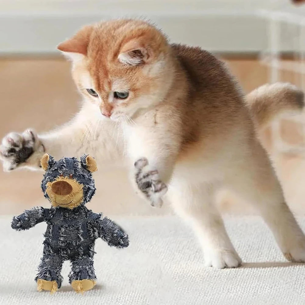 Squeaky Plush Bear Toy Dog Toys Interactive Plush Dog Toys for Small Medium Large Dogs