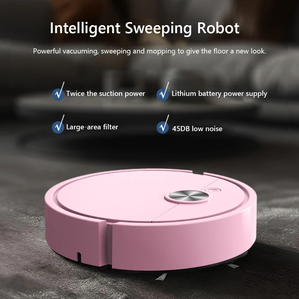 3 in 1 Sweeping Robot Strong Suction Robot Vacuum Sweeping Machine Compact Cleaning Machine for Pet Hair Stubborn Dirt