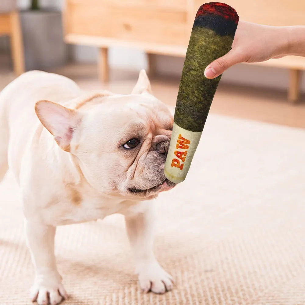 1/2pcs Fun Novelty Dog Toy Simulation Cigar Plush Pet Toy Dog Teething Toys Dog Plush Toy for Small Medium Large Dogs Toy