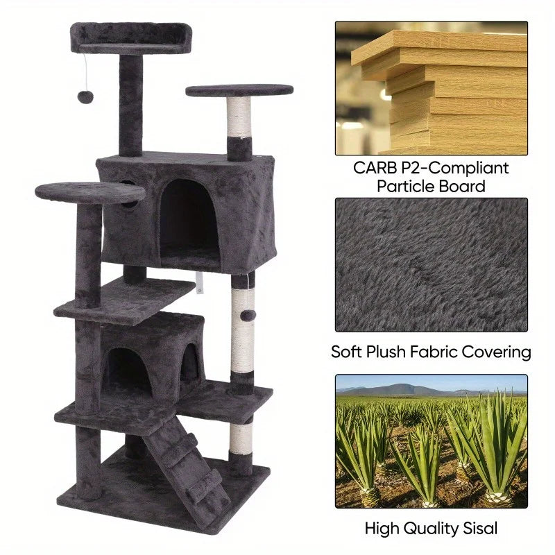 Multiple Sizes Cat Tree Tower Activity Center Large Playing House Condo Rest