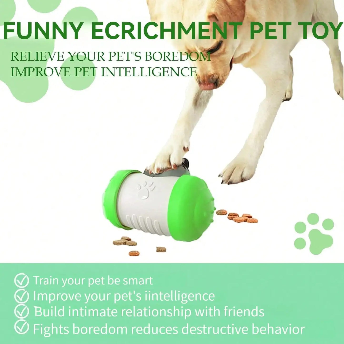 Snack Dispensing Dog Toys, Rocking Bear Food Dispenser Tumbler, Tumbler Dog And Cat Food Dispenser Feeder Ball Toys