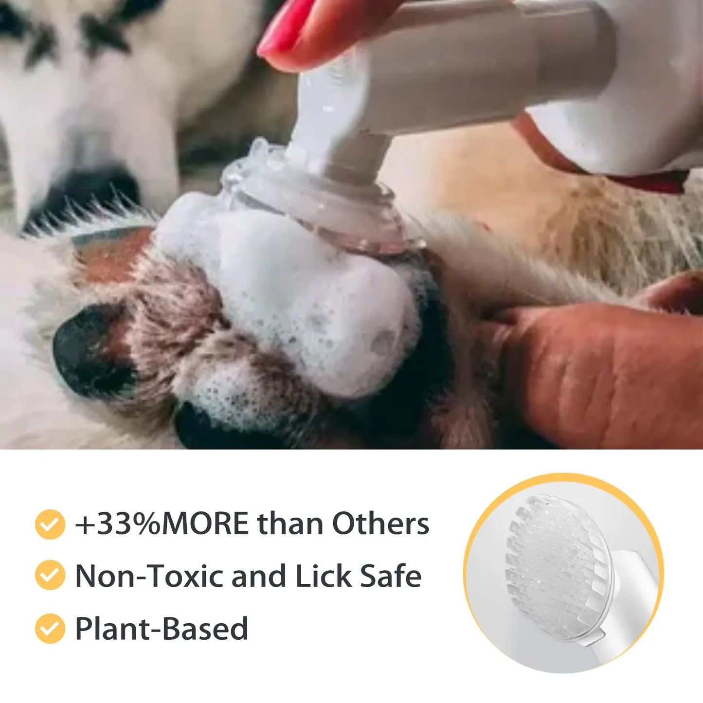 100ml Pet Paw Cleaner Foam Fragrance Waterless Dog Cat Paw Deep Cleansing Remove Dirt Rinse-Free Puppy Dog Claw Cleaner