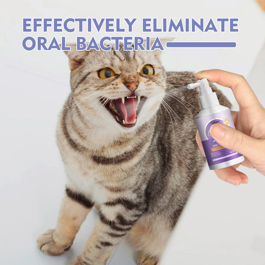 Pet Oral Cleaning Spray Dogs Cats Mouth Fresh Deodorant Remove Tartars Bad Breath Removal Health Care Pet Odor Cleaner
