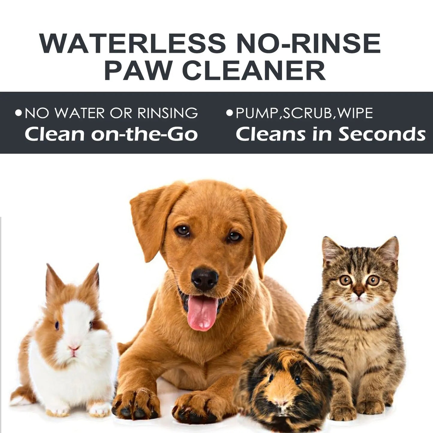 100ml Pet Paw Cleaner Foam Fragrance Waterless Dog Cat Paw Deep Cleansing Remove Dirt Rinse-Free Puppy Dog Claw Cleaner