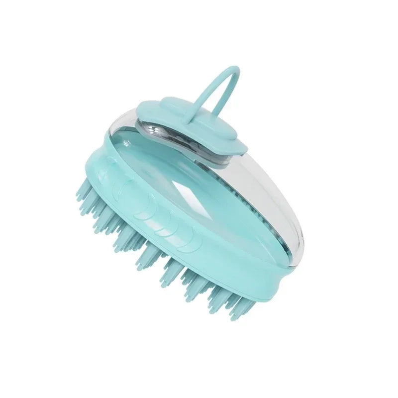 Dog Washing Massage Silicone  For Bath Pet Shampoo Brush Dog Bath Brush With Soap Dispenser Dog Grooming Brush