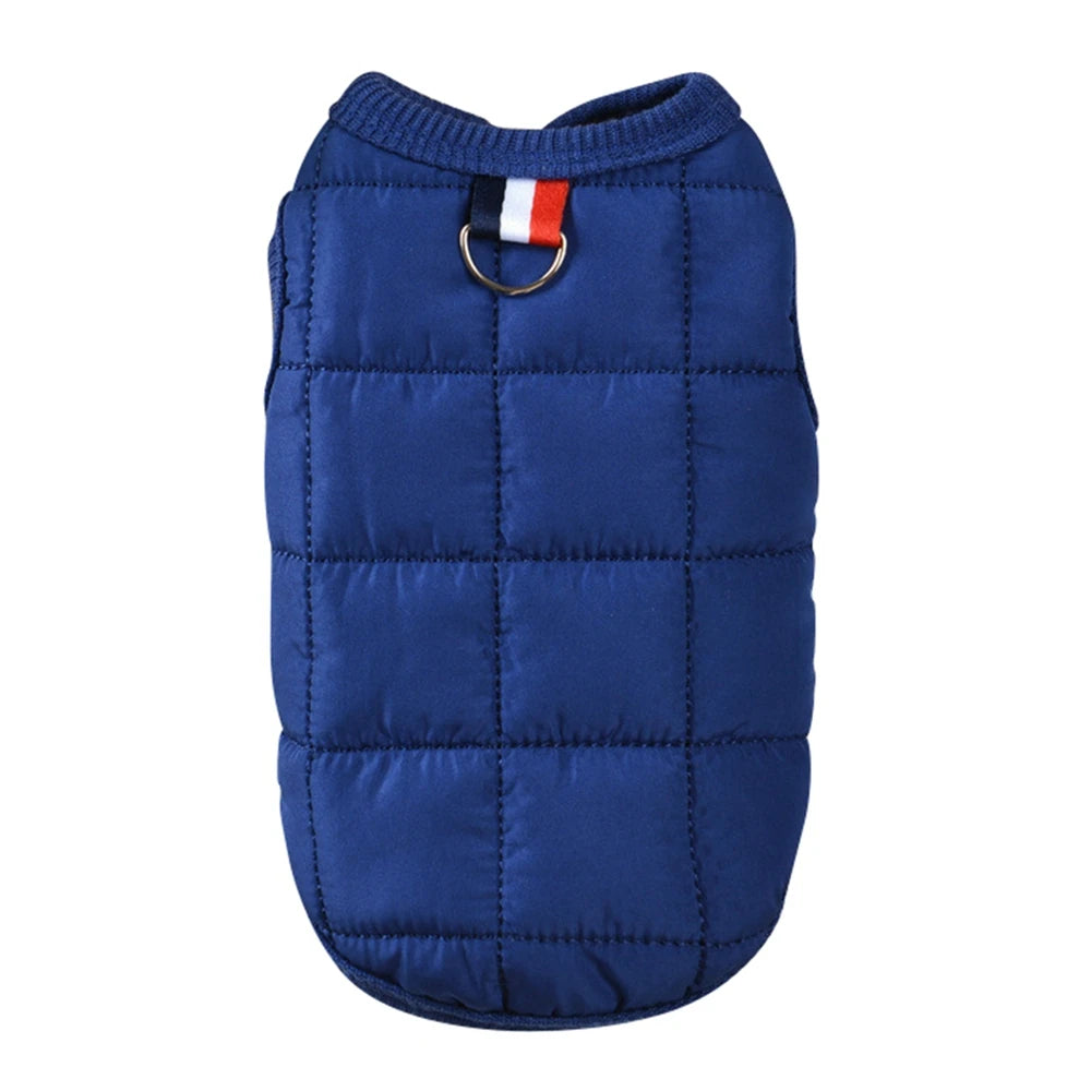Winter Warm Cotton Padded Jacket Windproof Simple Dogs Vest Coats For Small Medium Dog Puppy French Bulldog Pet Dogs Clothing