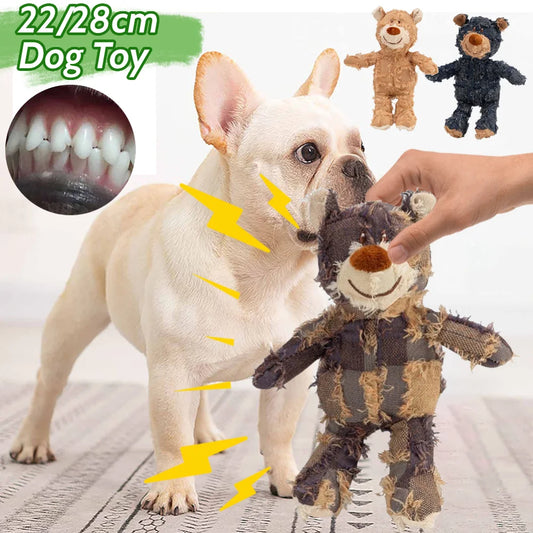 Squeaky Plush Bear Toy Dog Toys Interactive Plush Dog Toys for Small Medium Large Dogs