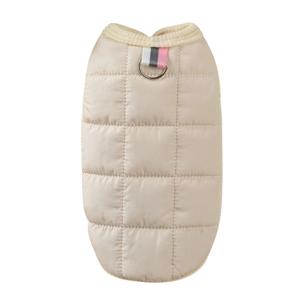 Winter Warm Cotton Padded Jacket Windproof Simple Dogs Vest Coats For Small Medium Dog Puppy French Bulldog Pet Dogs Clothing