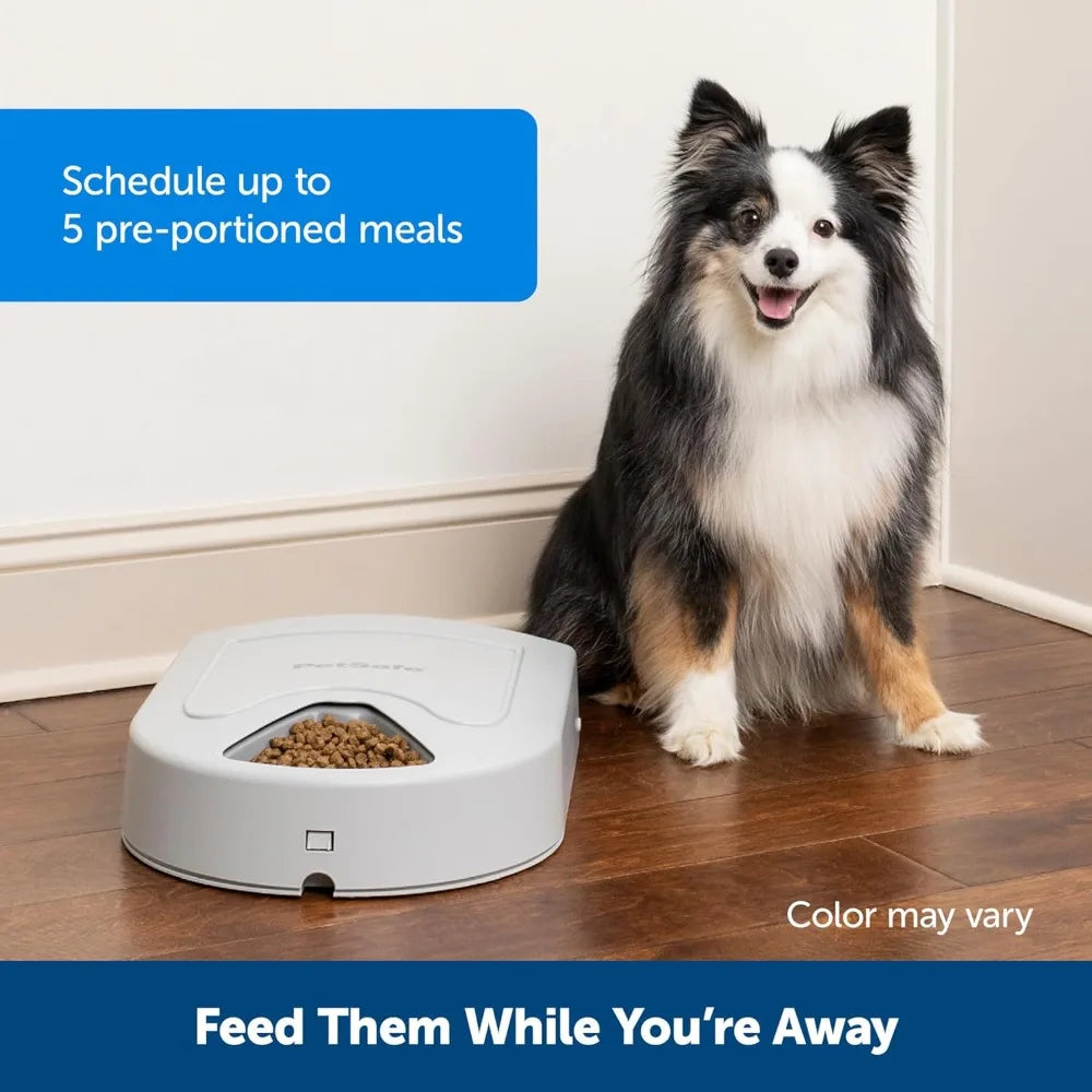 Automatic Dog Feeder, 40 oz Capacity, Plastic, for Dry Food,Refillable Storage, Timer, Durable, ,Programmable Food dispenser