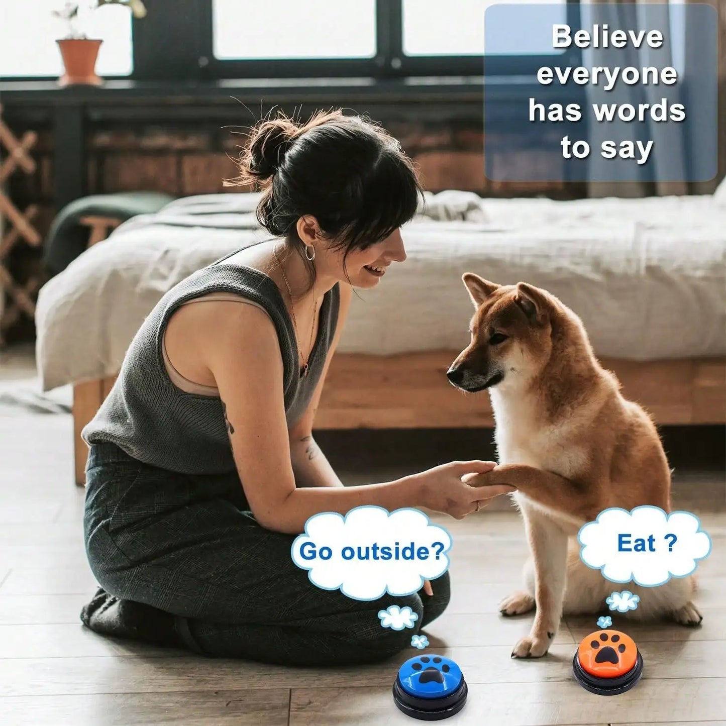 Easy recording button, fun and multifunctional dog button, friendly development, intelligent recording button, buzzer button