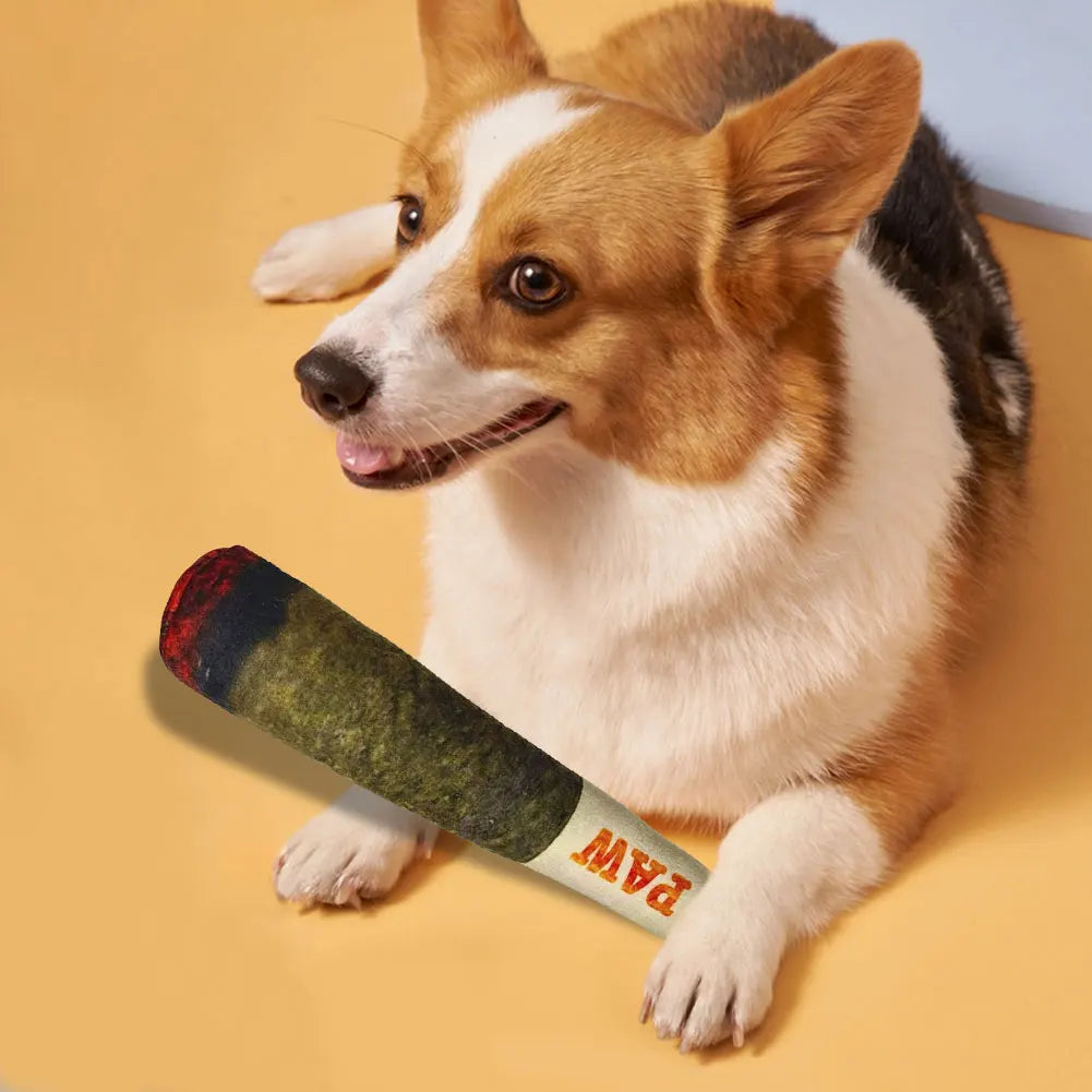 1/2pcs Fun Novelty Dog Toy Simulation Cigar Plush Pet Toy Dog Teething Toys Dog Plush Toy for Small Medium Large Dogs Toy