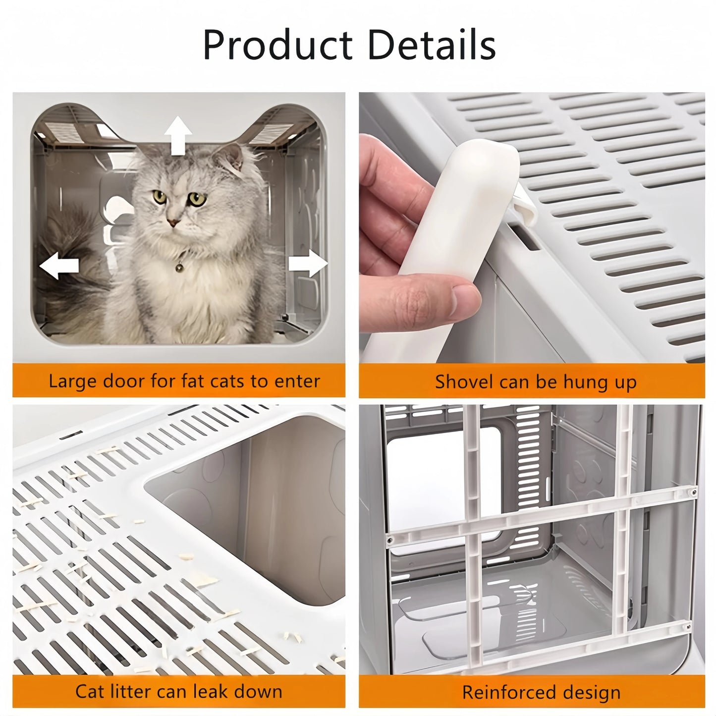 Foldable Litter Box: Drawer Design with Scooper for Easy Cat Waste Management