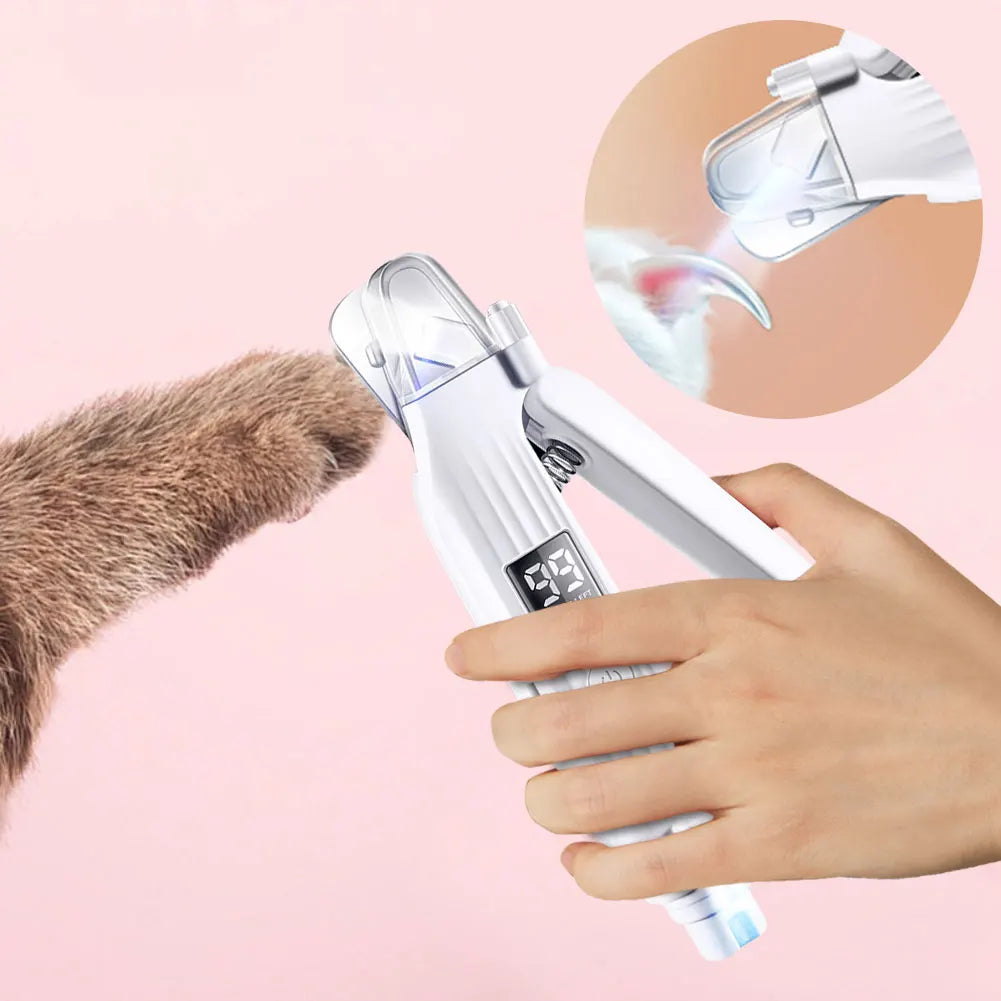 2 in 1 Electric Pet Nail Trimmer Quiet and Low Vibration Pet Nail Grinder with LED Lights Pet Toenail Clippers for Dogs and Cats