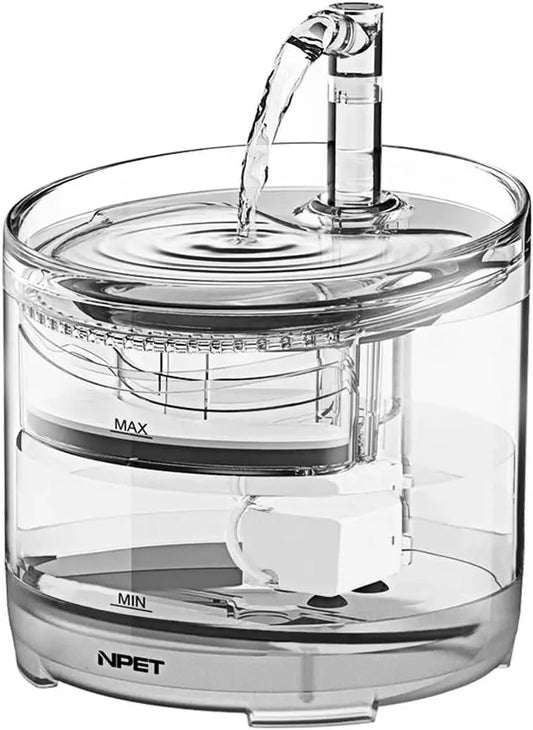 Cat Water Fountain 1.5L Automatic Pet Drinking Fountain with Replacement Faucet Kit