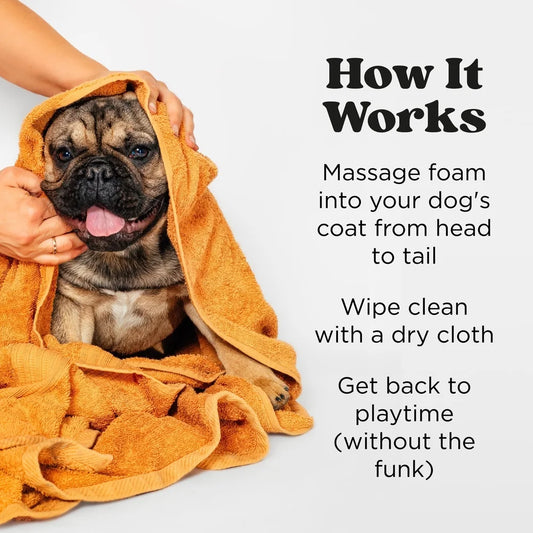 Waterless Pet Shampoo Foam Deodorizing Grooming Cleanser No Rinse Paw Cleaner Fresh Scent Dogs Cats Travel Easy Use